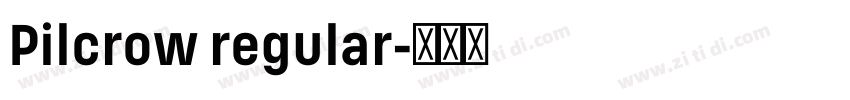Pilcrow regular字体转换
